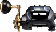 Top view of Daiwa 2024 Seaborg G400J with reinforced power handle and heat-dissipating body for long electric fishing sessions