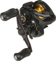 Top view of Shimano Bass One XT 151 showing star drag and clutch bar design for smooth casting performance